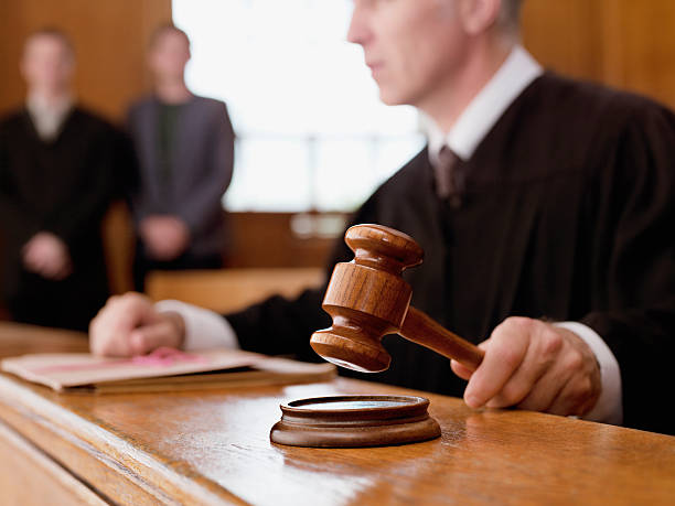 Inside a courtroom